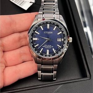Citizen Titanium Watch with Blue Dial